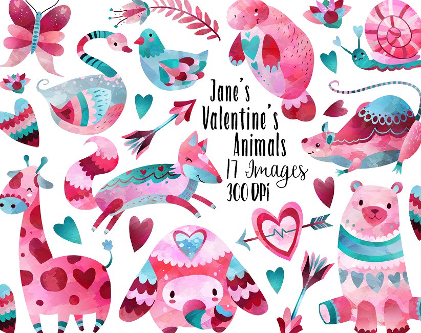 janes valentines animals