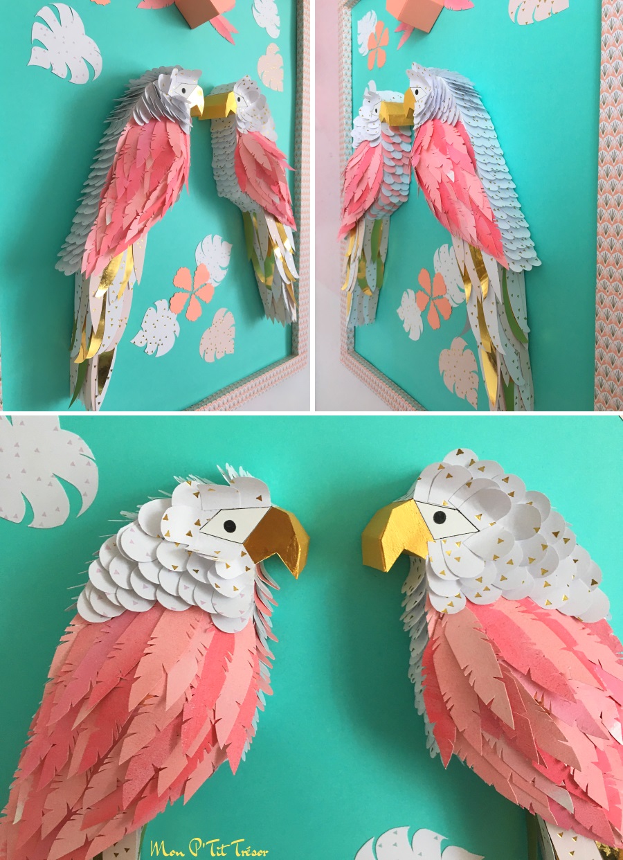 parrot papercut