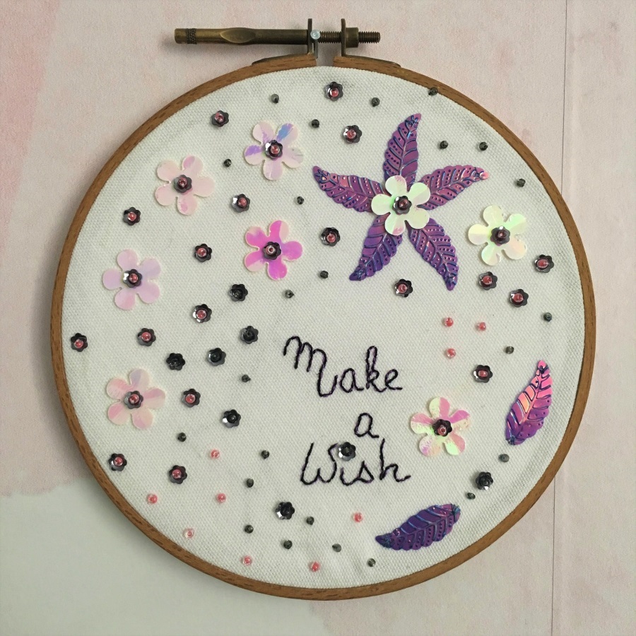 make a wish embroidery